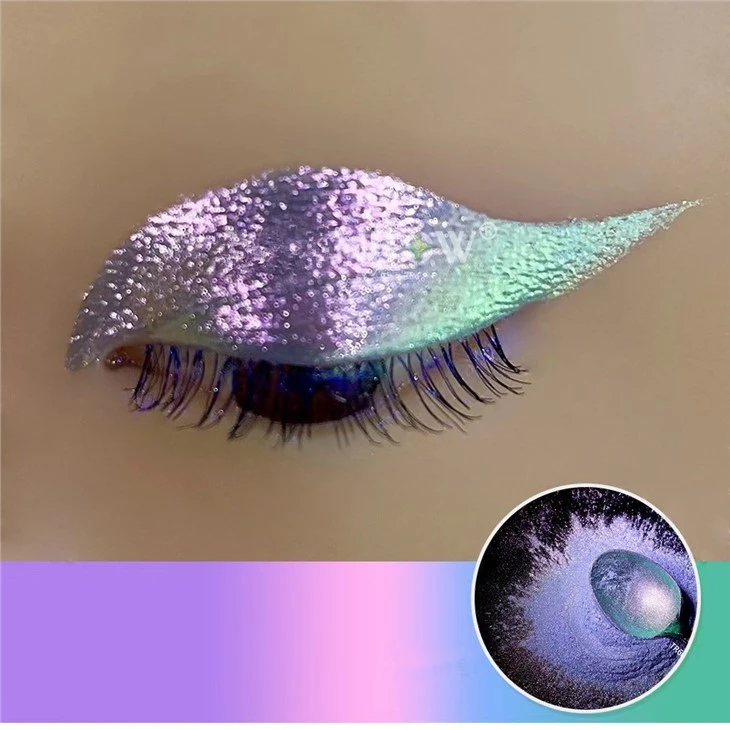 편광 컬러 글리터 네온 아이섀도 광학 카멜레온 펄 파우더