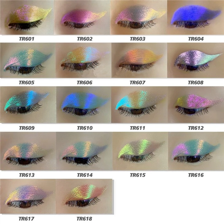 Polarized Color Glitter Neon Eye Shadow Optical Chameleon Pearl Powder Polarized Color Glitter Neon Eye Shadow Optical Chameleon Pearl Powder